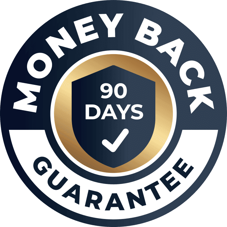 90-Day Money-Back Guarantee badge for MemoryFlow